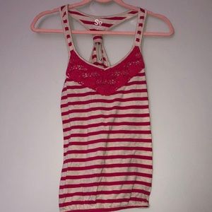 ❤️Red + White Stripped Tank🤍